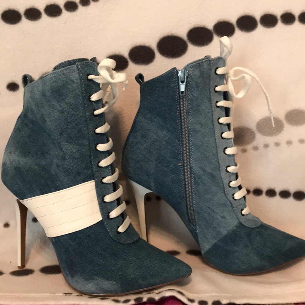 Denim Stiletto Boot